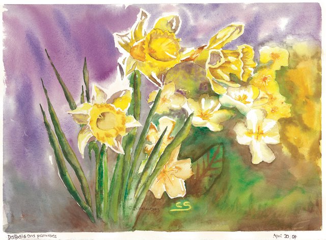 "Daffodils and Primroses"
