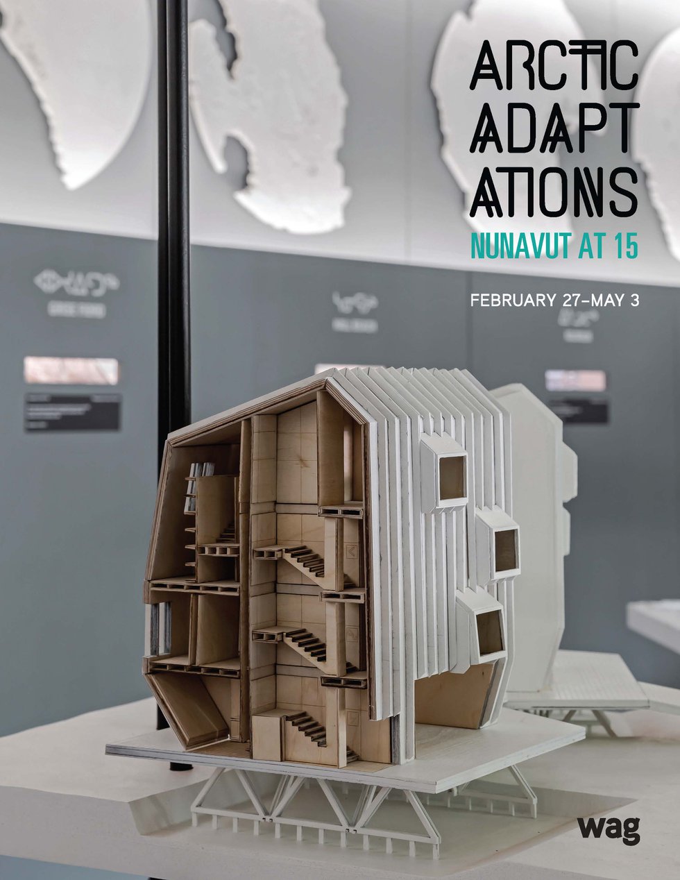 Detail of proposal with arctic balconies, Iqaluit, Arctic Adaptations; 2014