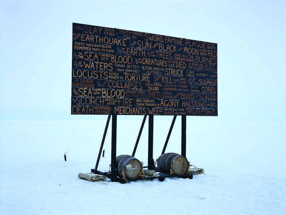 Kevin Schmidt, "A Sign in the Northwest Passage," 2010-present.