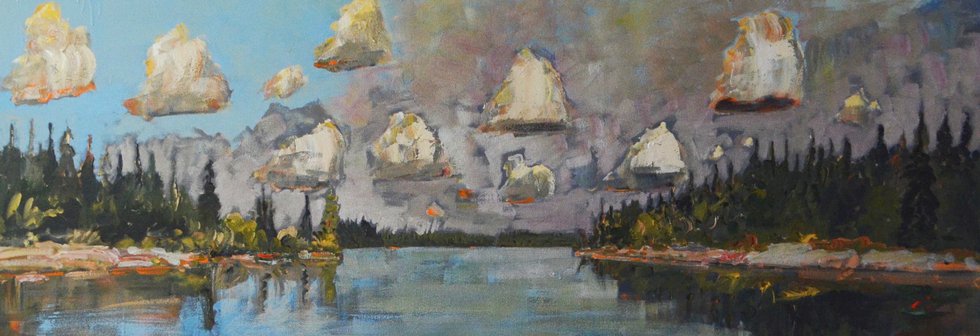 Gregory Hardy "Floating Clouds, Passage Between Islands," 2015