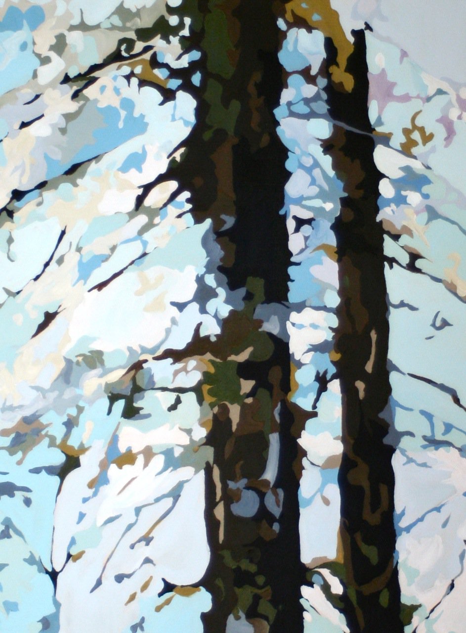 Holly Ann Friesen, "Strong Blues I"  18"x24" acrylic on canvas