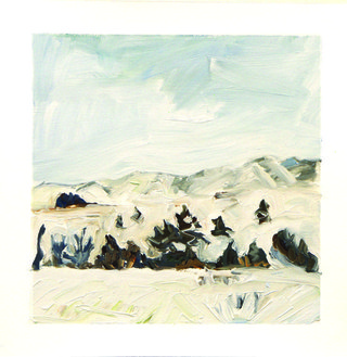 Edie Marshall, "Terrain", 2013-2015, oil on paper, detail
