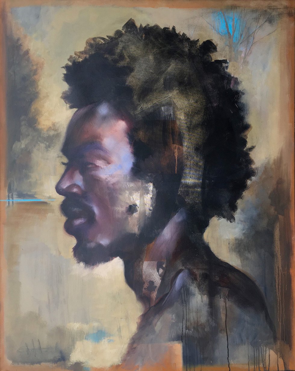 Carl White,"Prometheus,"oil on canvas, 60" x 48"