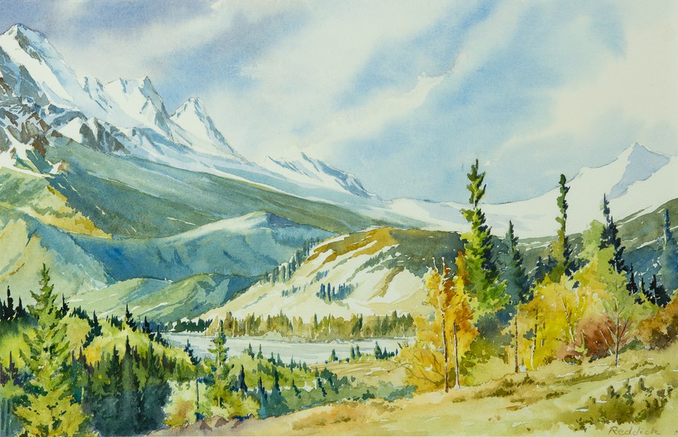 Grant Reddick, "Above Pocahontas, Jasper Park," watercolour