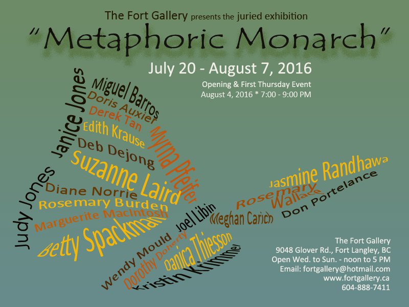 Metaphoric Monarch Show invite