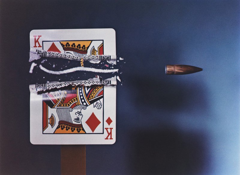 Harold E. Edgerton, "Bullet Through King," 1964
