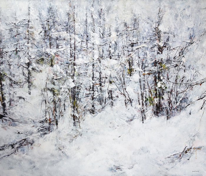 Judy Cheng, "Winter Mountain Top," 2016