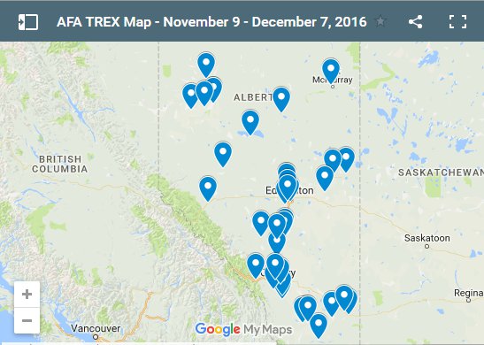 Alberta TREX map 2016