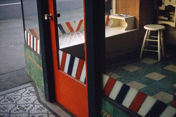 Fred Herzog, "Empty Barber Shop," 1966/2015