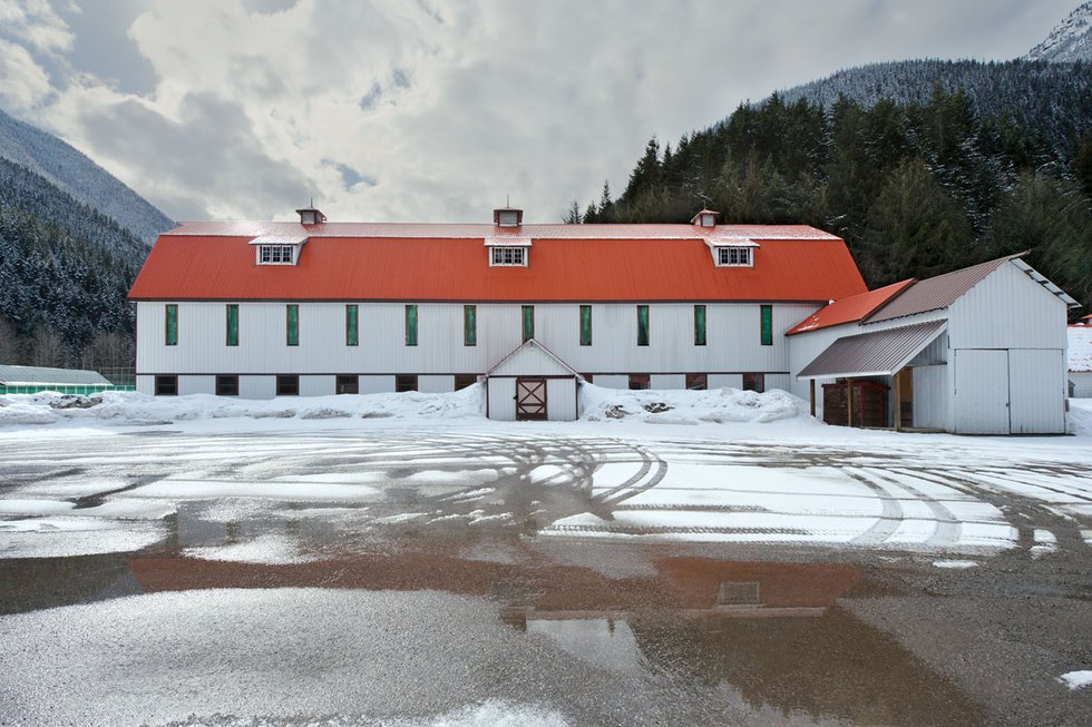 Leslie Hossack, “Large Barn, Site of Tashme Internment Camp, Sunshine Valley, British Columbia,” 2013