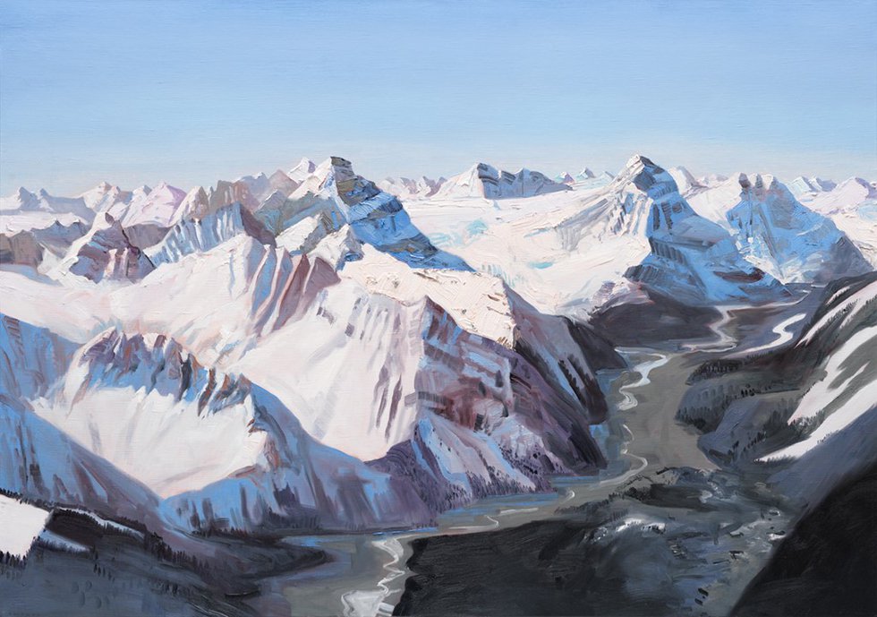 John Hartman, "The Whirlpool River and the Hooker Icefield," 2016