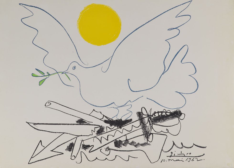 Pablo Picasso, "Dove with Olive Branch," 1962